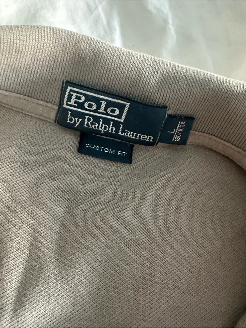Ralph Lauren Men’s Taupe Polo Shirt with Embroidered Pony